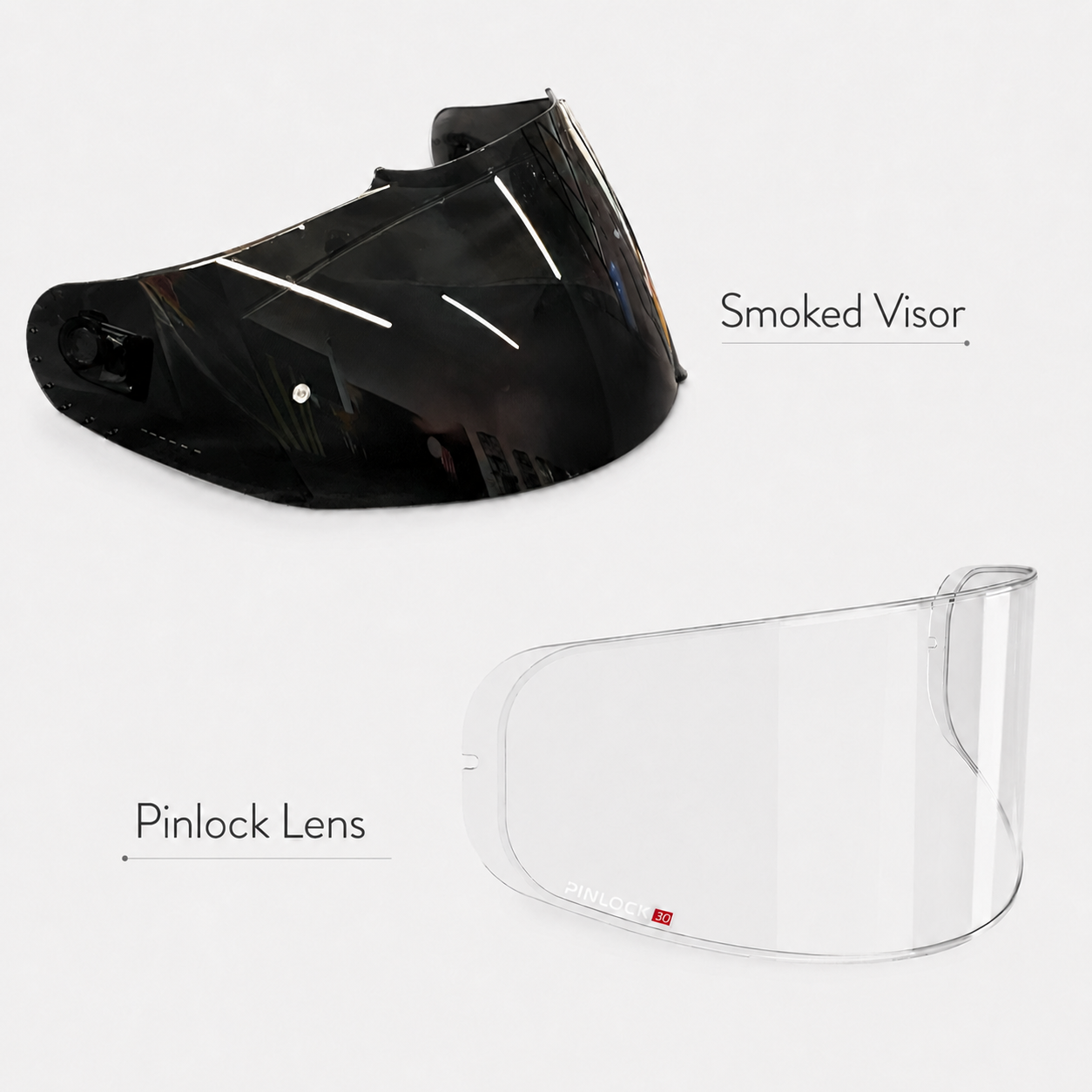 Smoked Visor + Pinlock Lens Combo