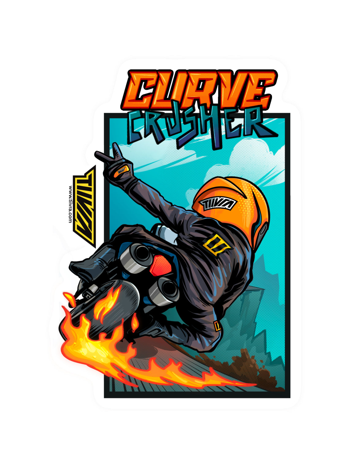 Curve Crusher Sticker