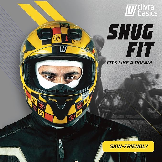 bianco gear Basics Balaclava - Bianco | Full Face Motorcycle Balaclava by Tiivra