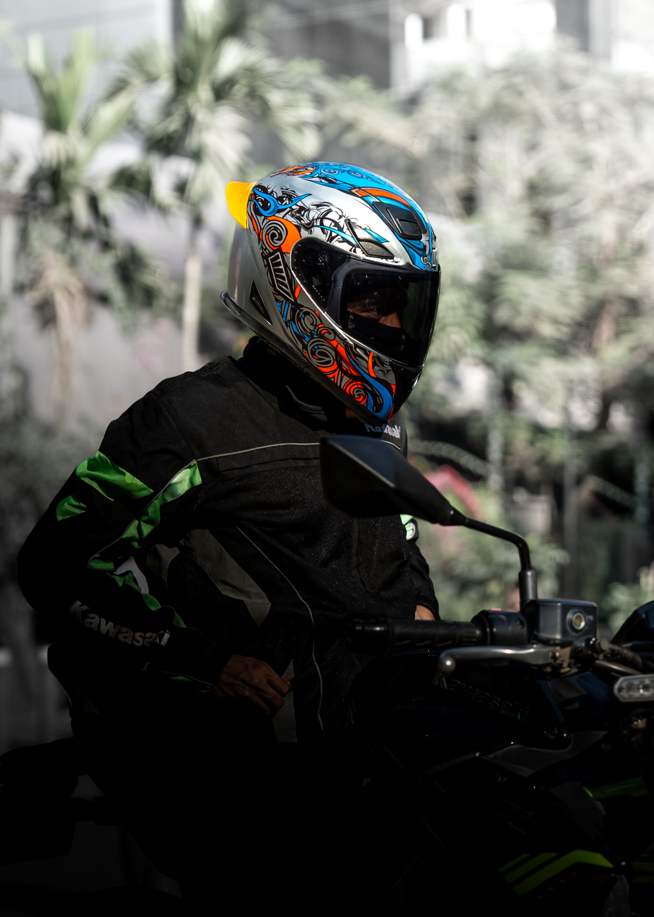 custom demon motorcycle helmet Demon - Silver
