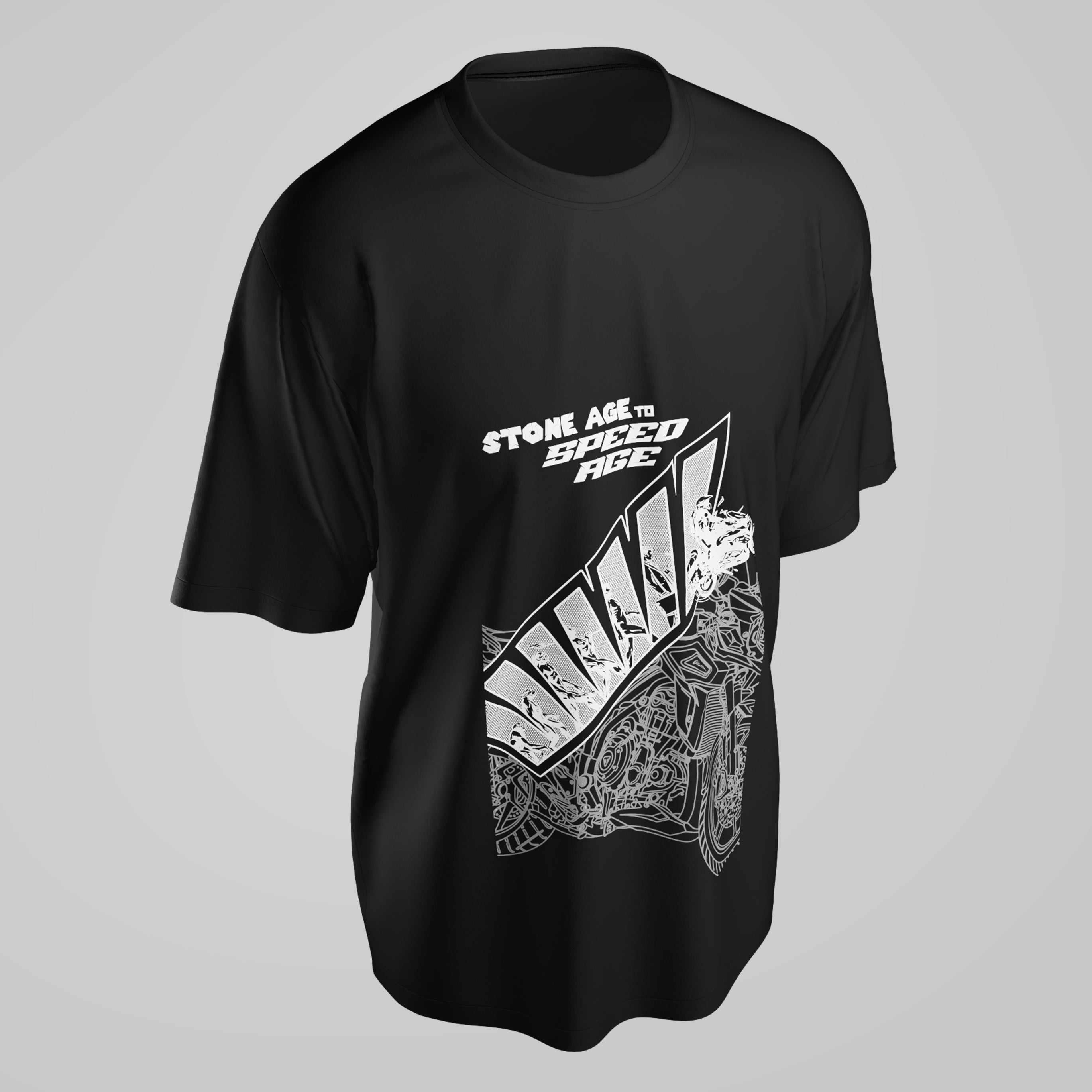 Generisch T-Shirt Uomo 'Evolution Supporto Fino Pagaiare', 100% Cotone, Colore Nero, Taglia L