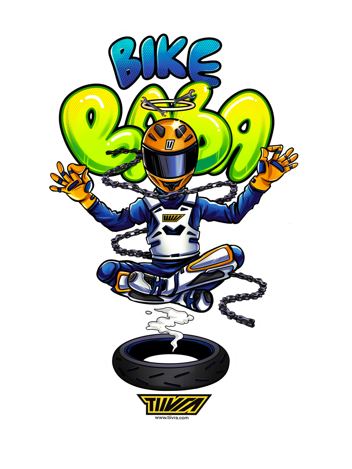 Bike Baba Sticker - old