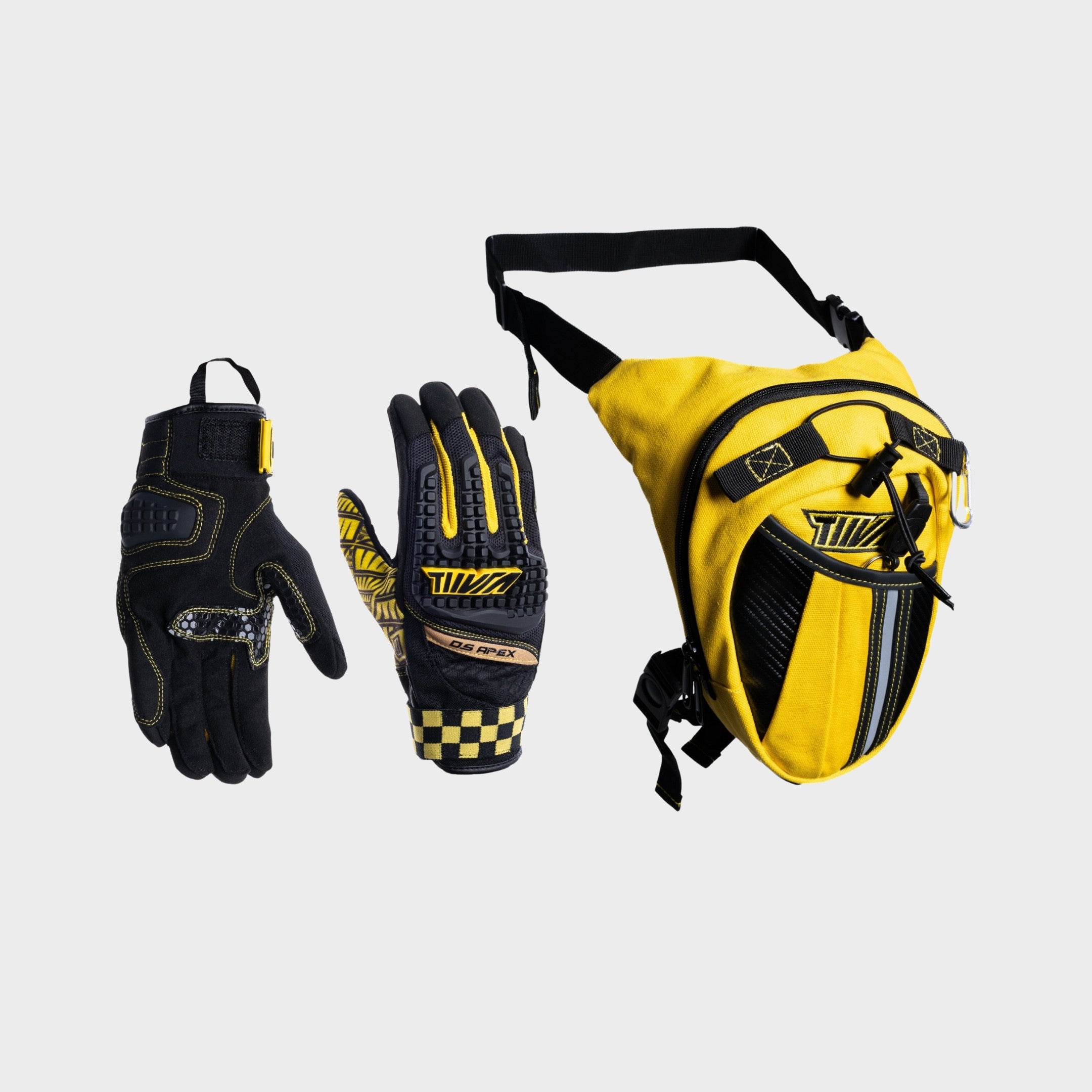 ADV DS Gloves Apex + Wingman Yellow Bag Combo