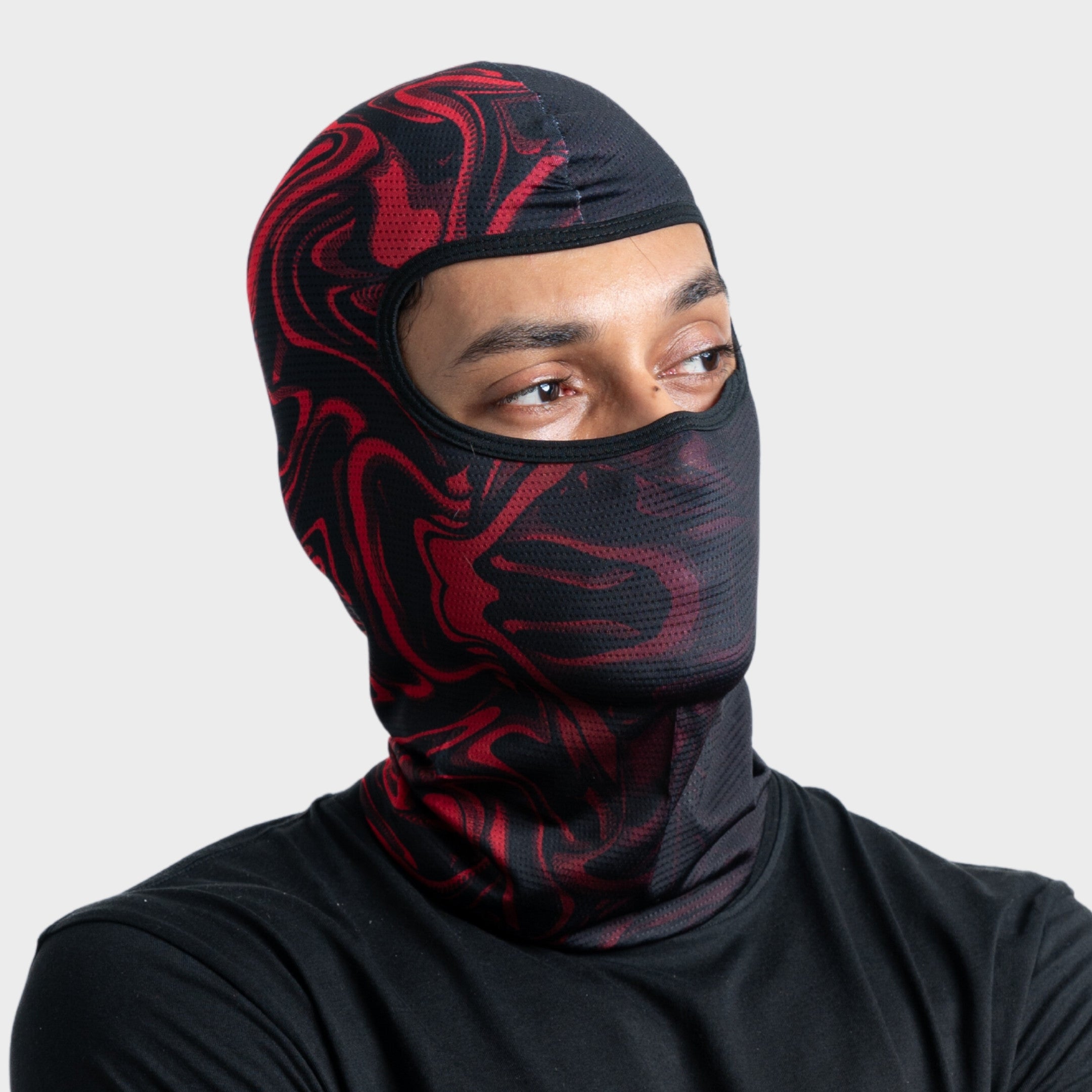 Street Gloves Heatseeker + Red Heat Balaclava Combo