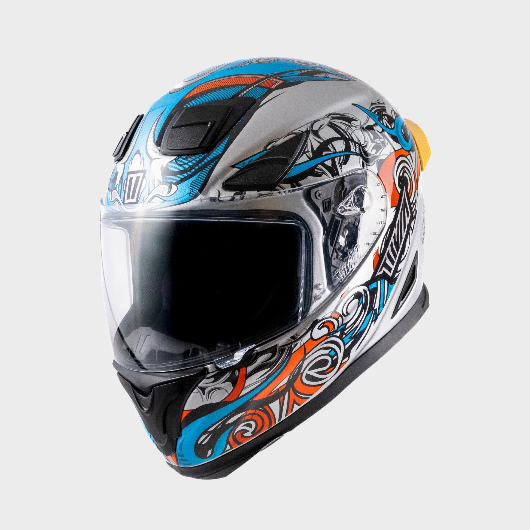 Demon Silver Composite Fiber Helmet in India @1350g by Tiivra