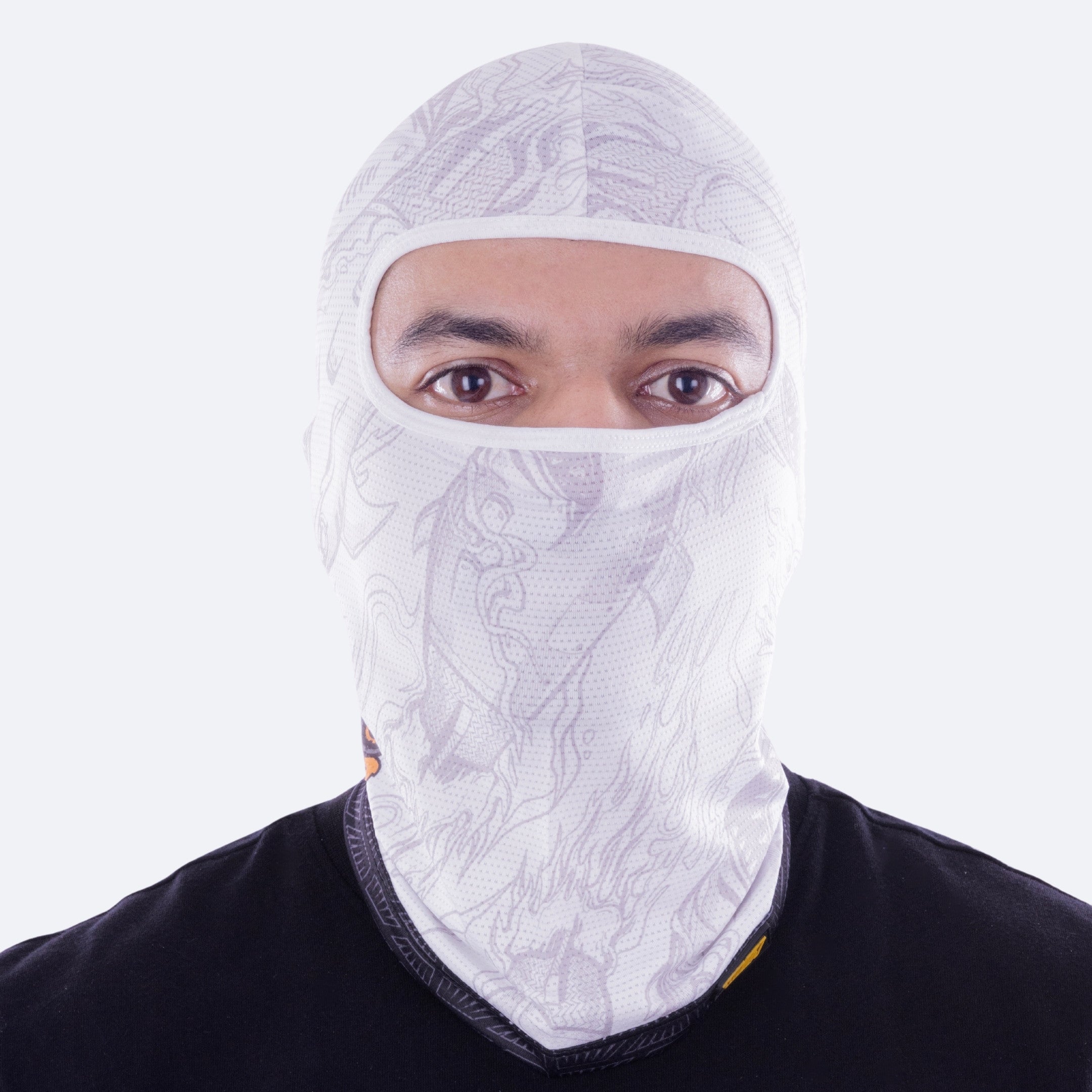 Heatseeker White Slash Cut Balaclava