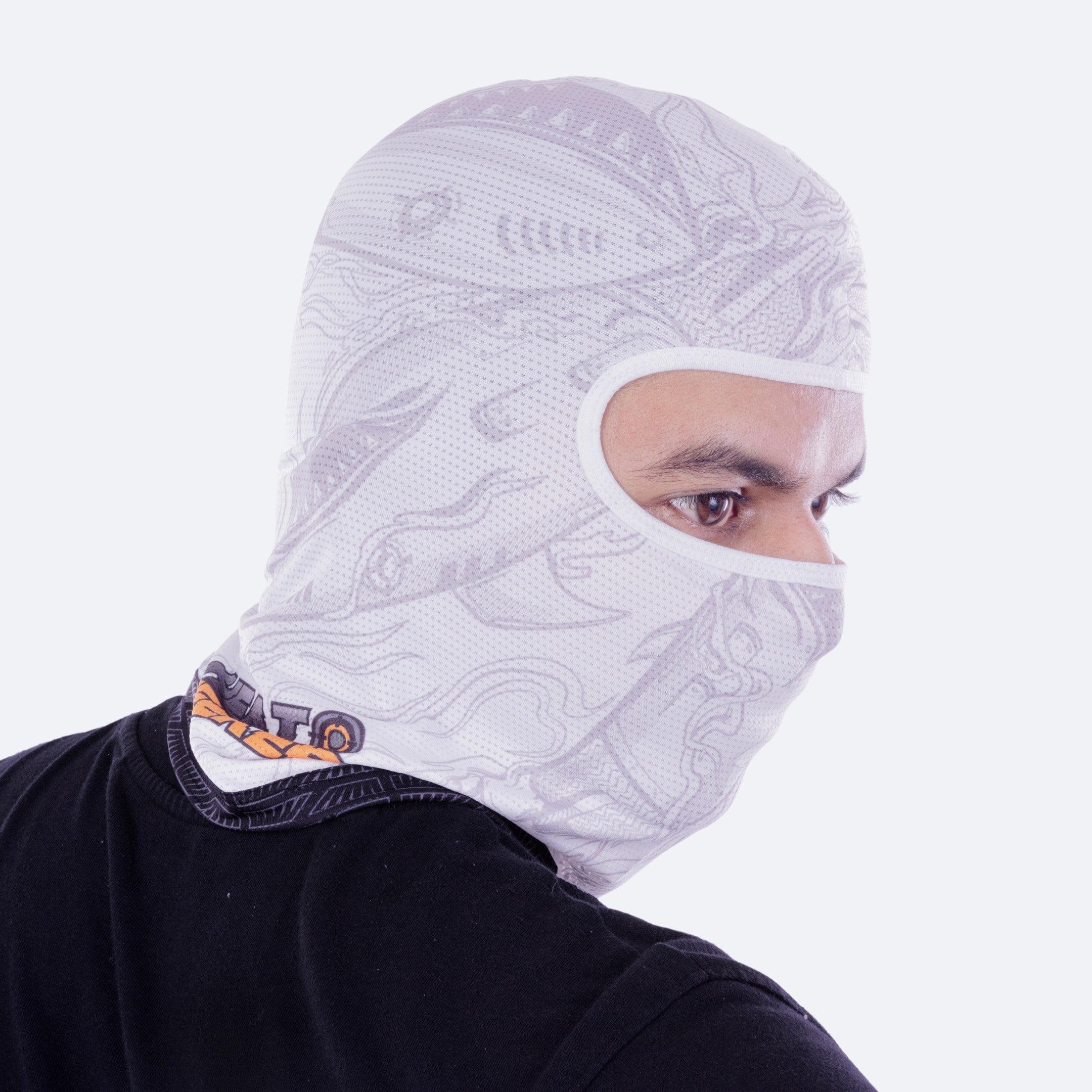 Heatseeker White Slash Cut Balaclava