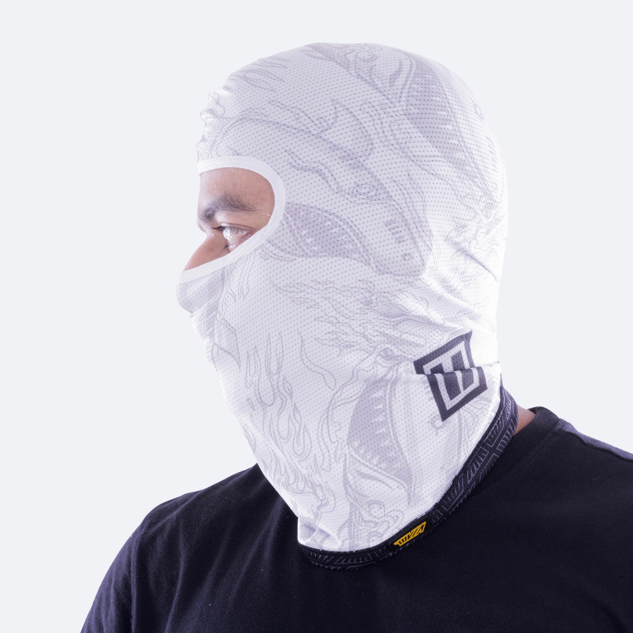 Heatseeker White Slash Cut Balaclava