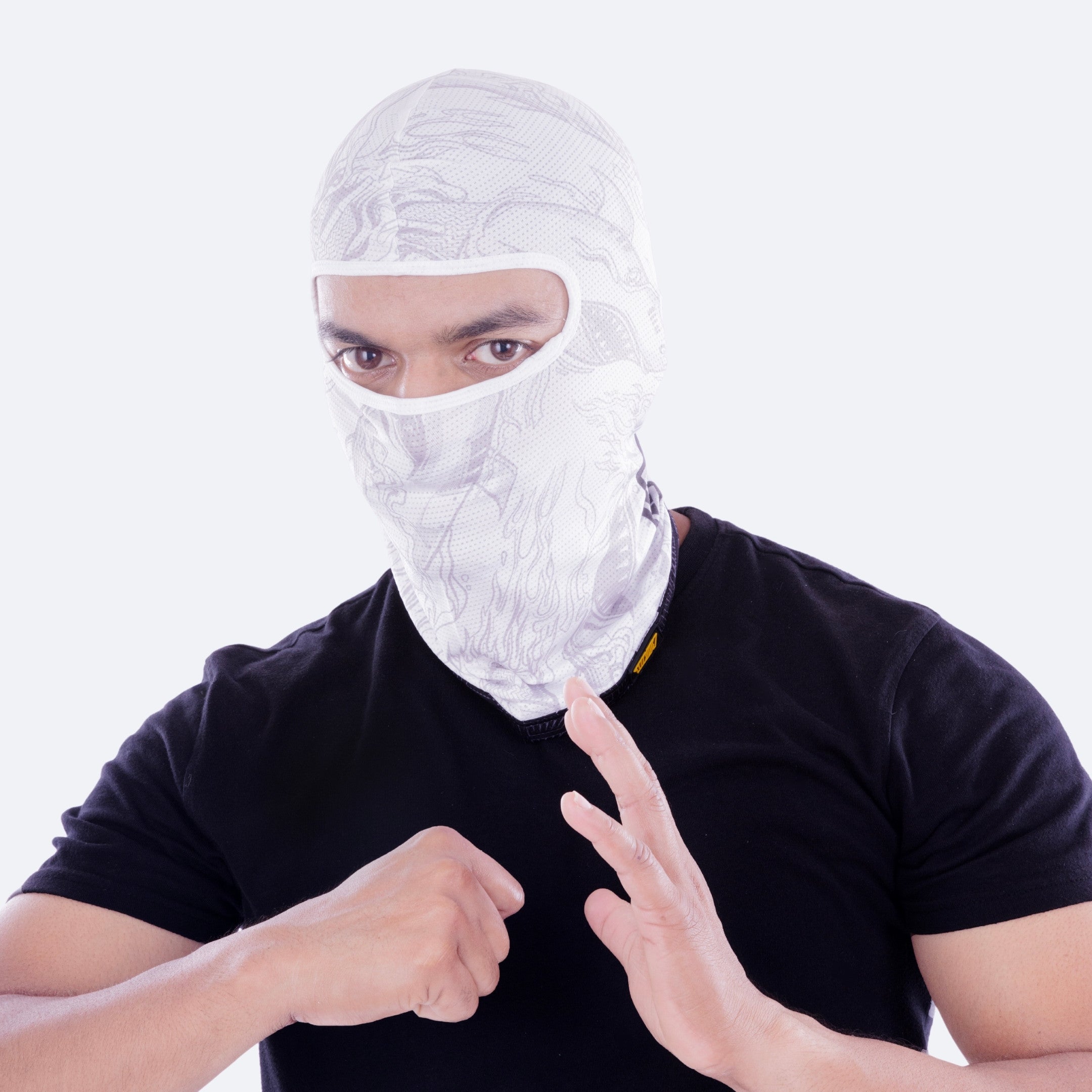 Heatseeker White Slash Cut Balaclava