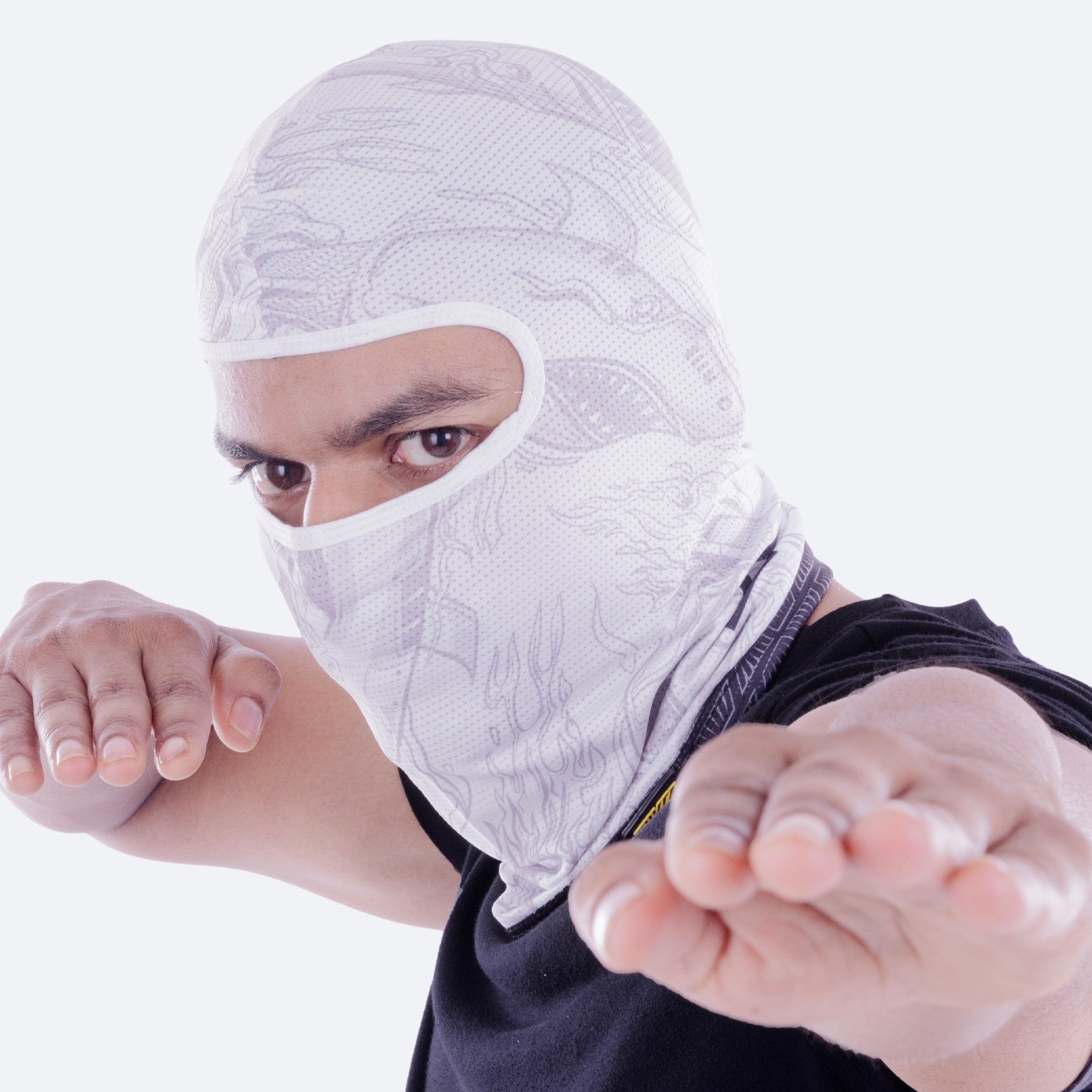 Heatseeker White Slash Cut Balaclava