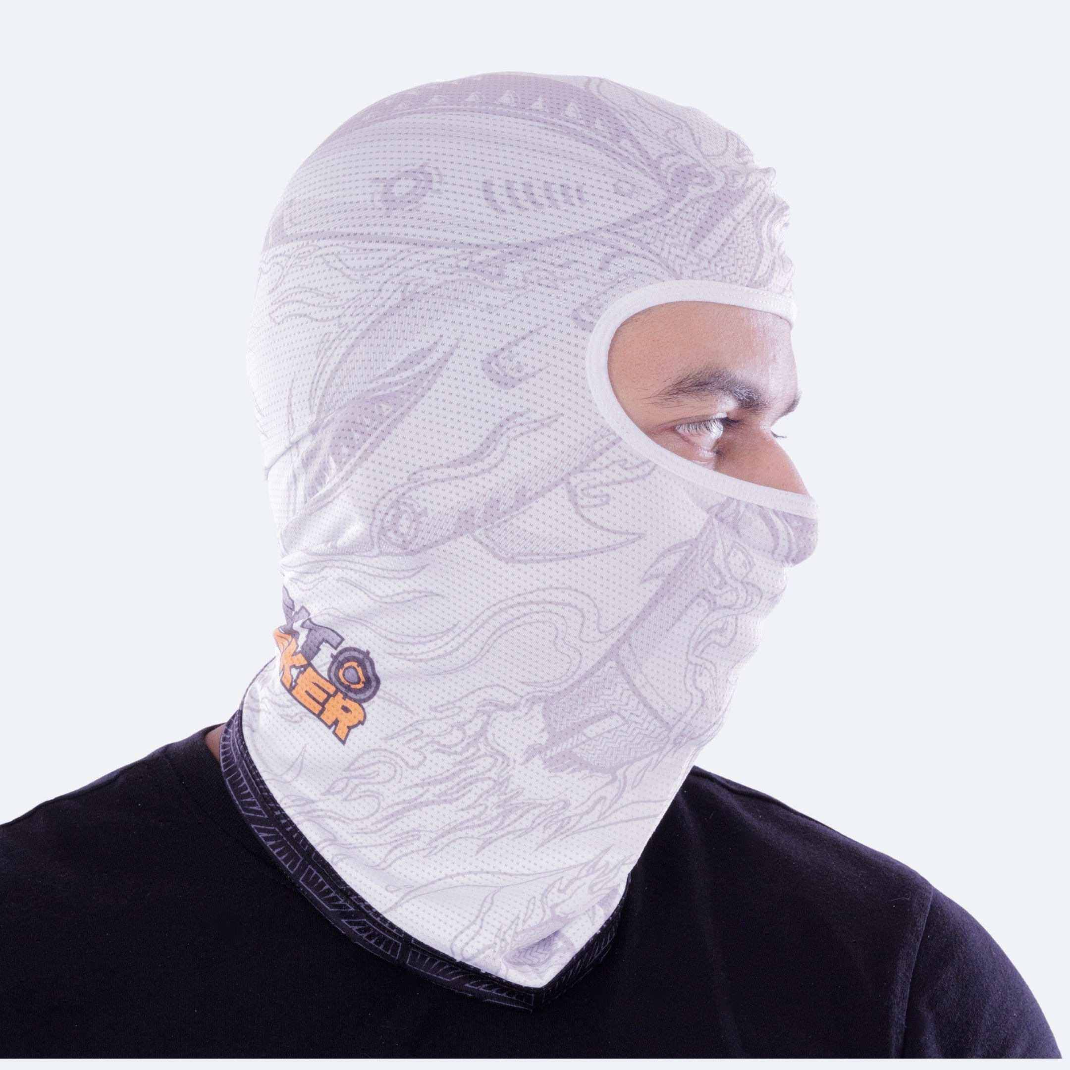 Heatseeker White Slash Cut Balaclava