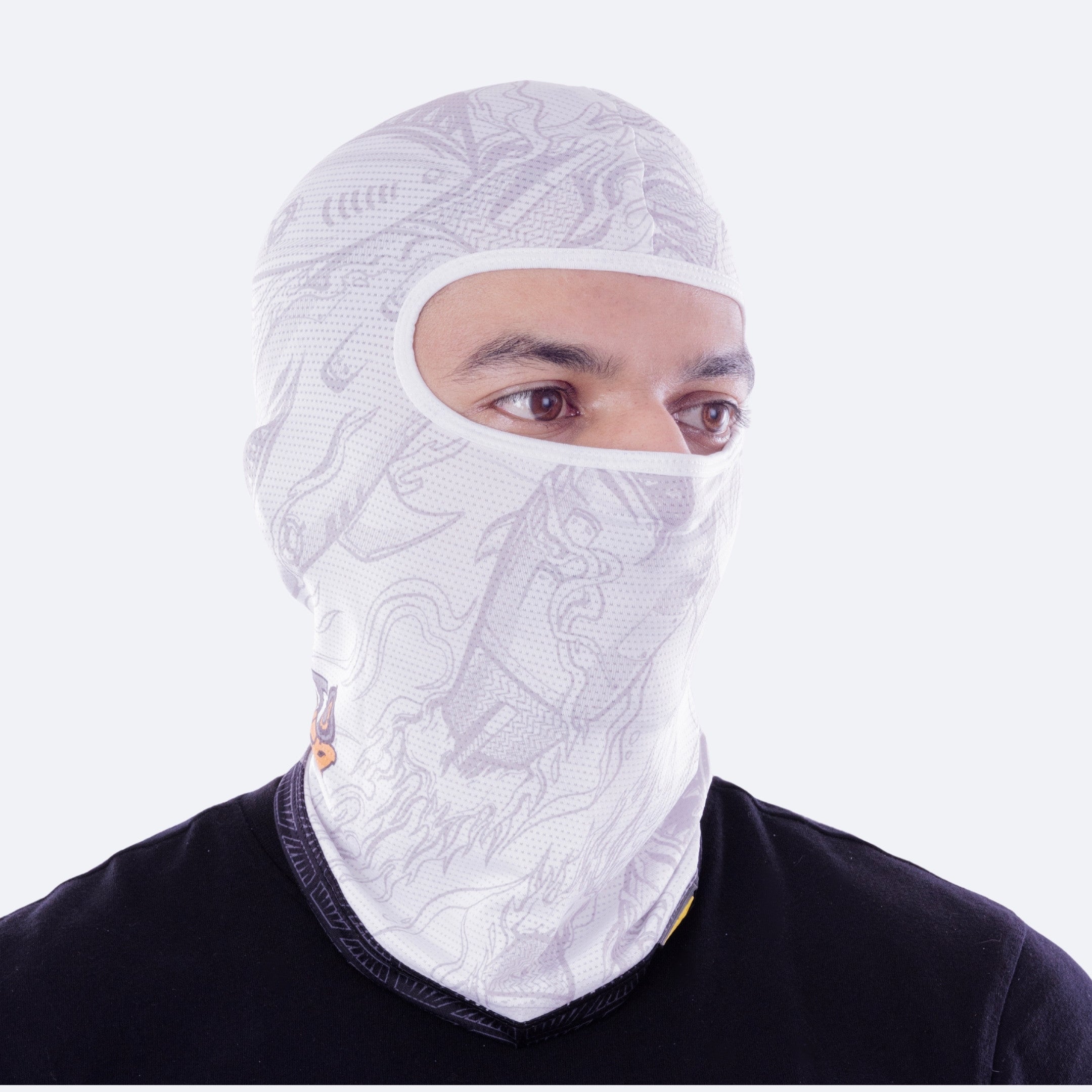 Heatseeker White Slash Cut Balaclava