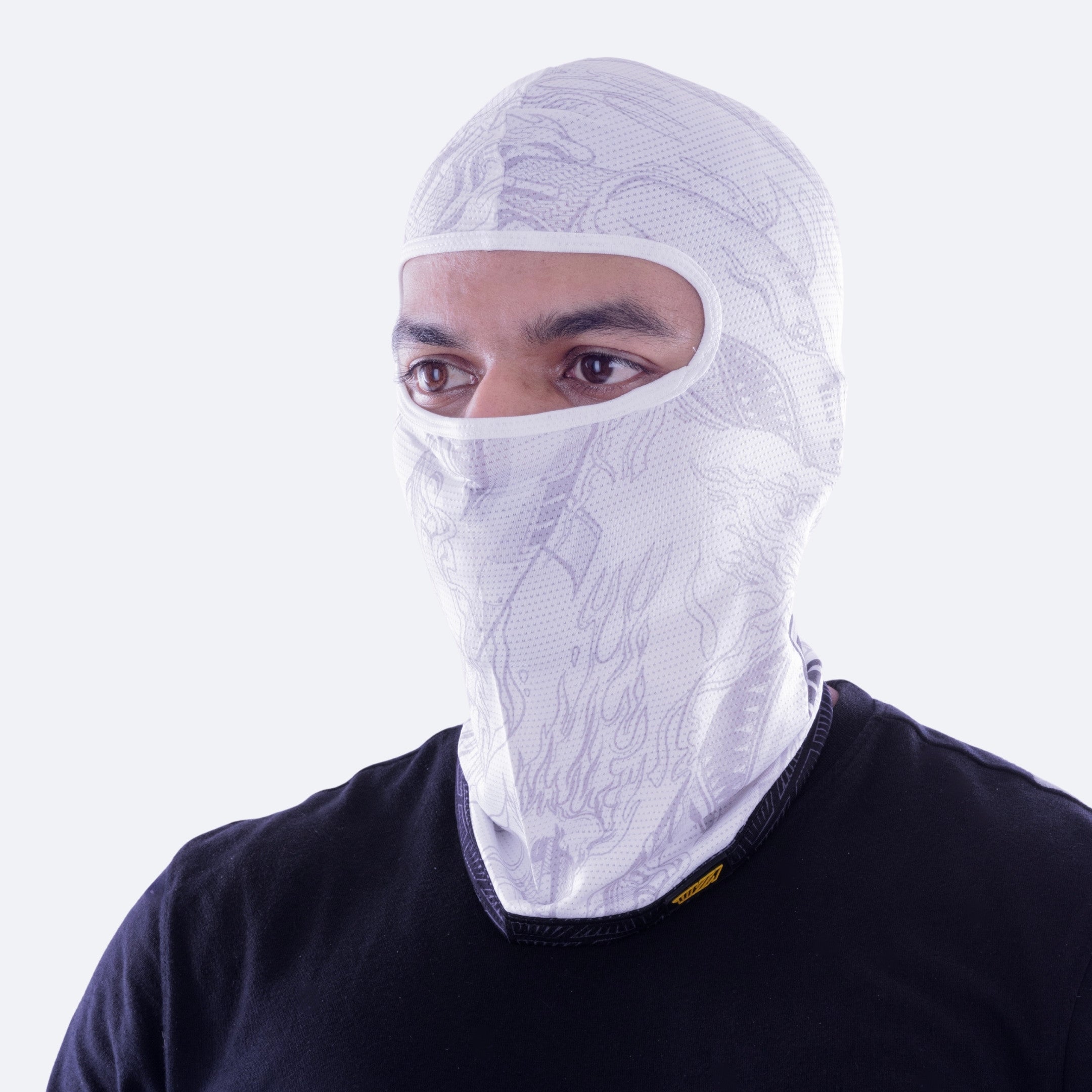 Heatseeker White Slash Cut Balaclava