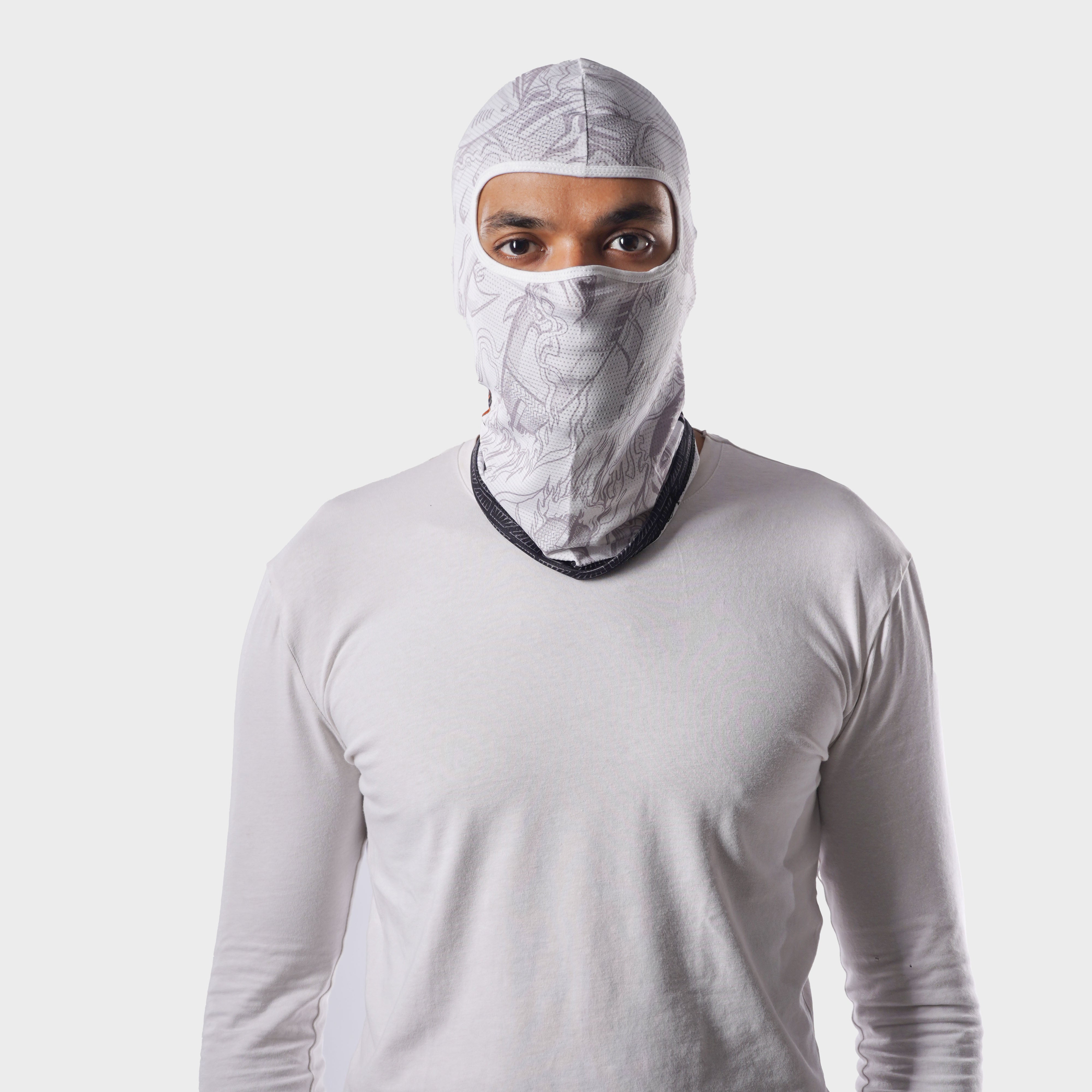 Heatseeker White Slash Cut Balaclava