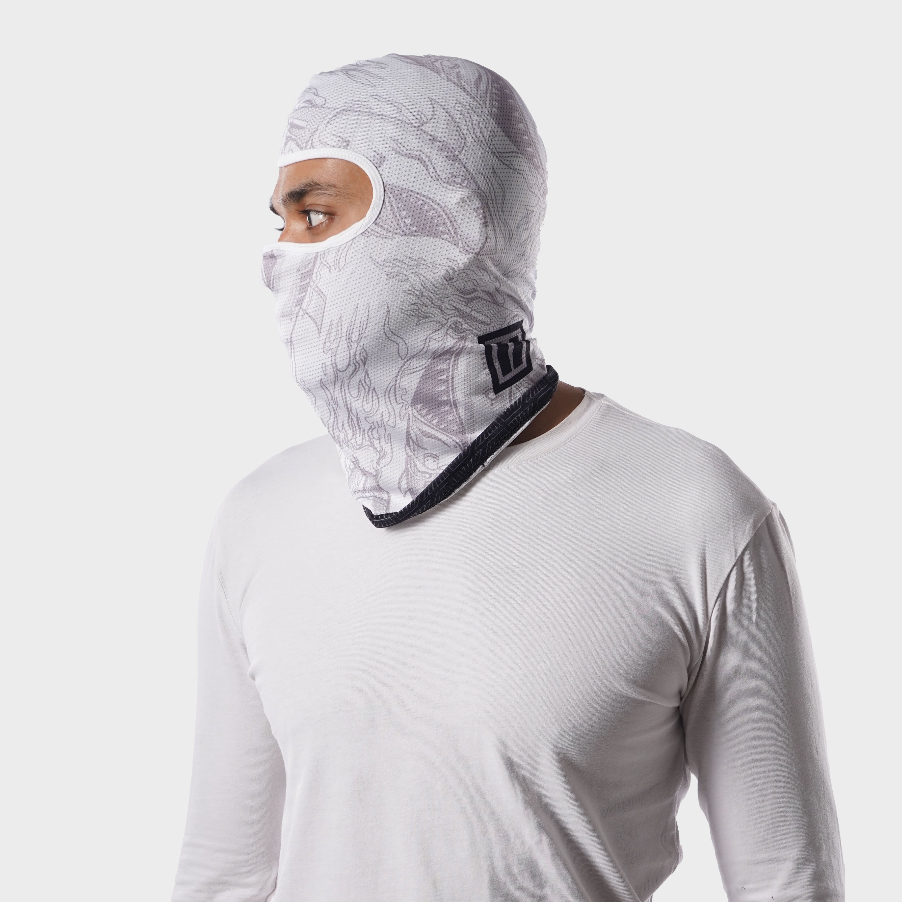 Heatseeker White Slash Cut Balaclava