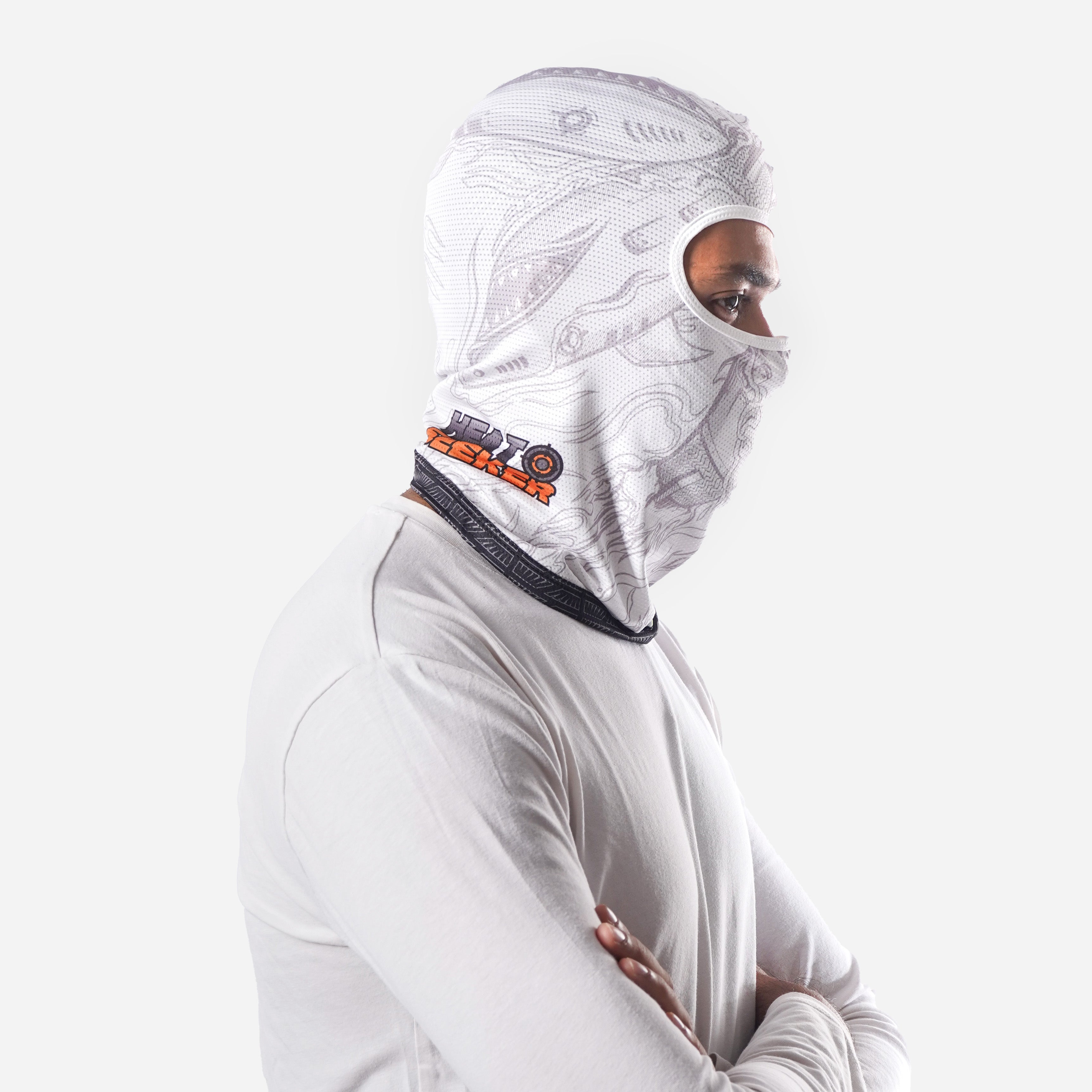 Heatseeker White Slash Cut Balaclava