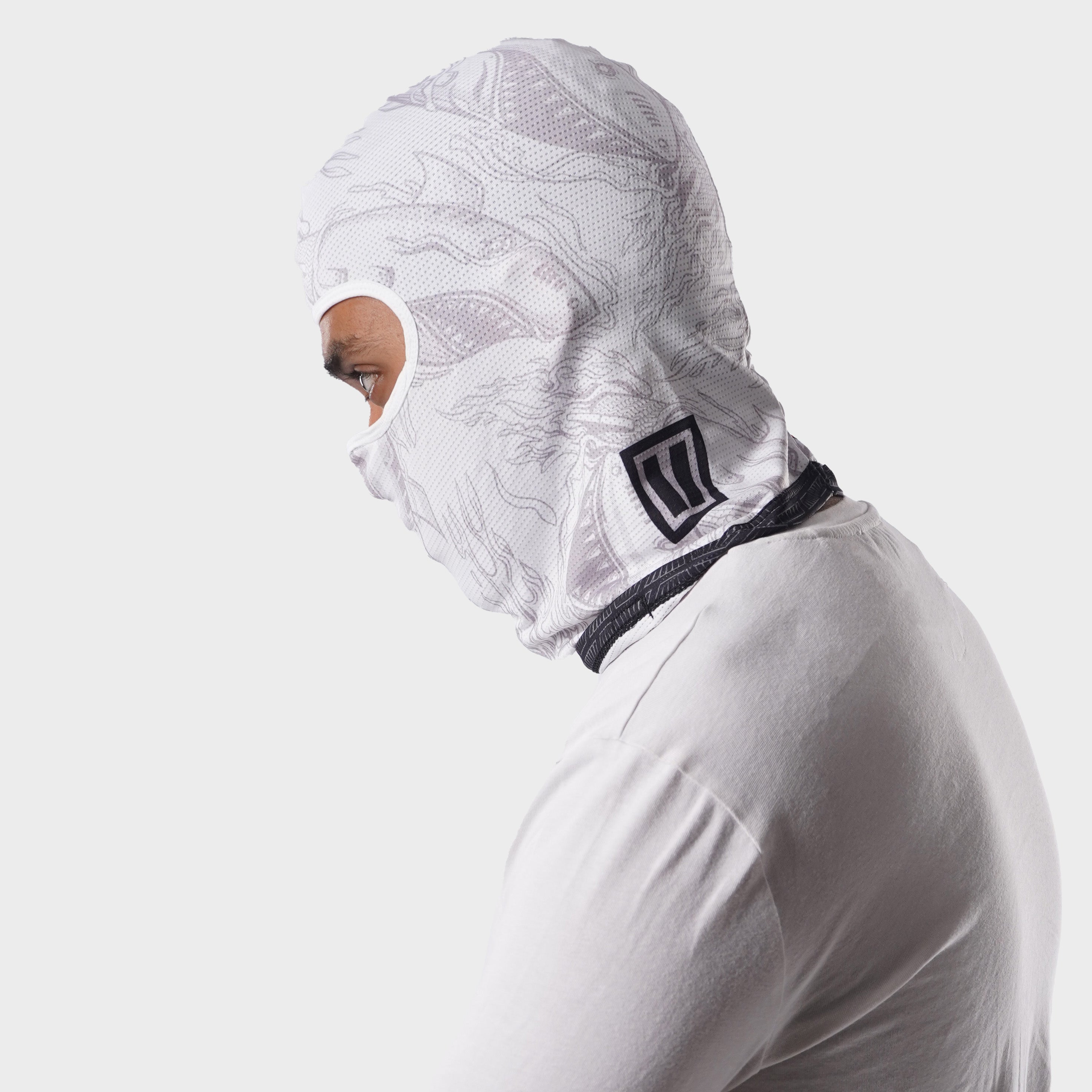 Heatseeker White Slash Cut Balaclava