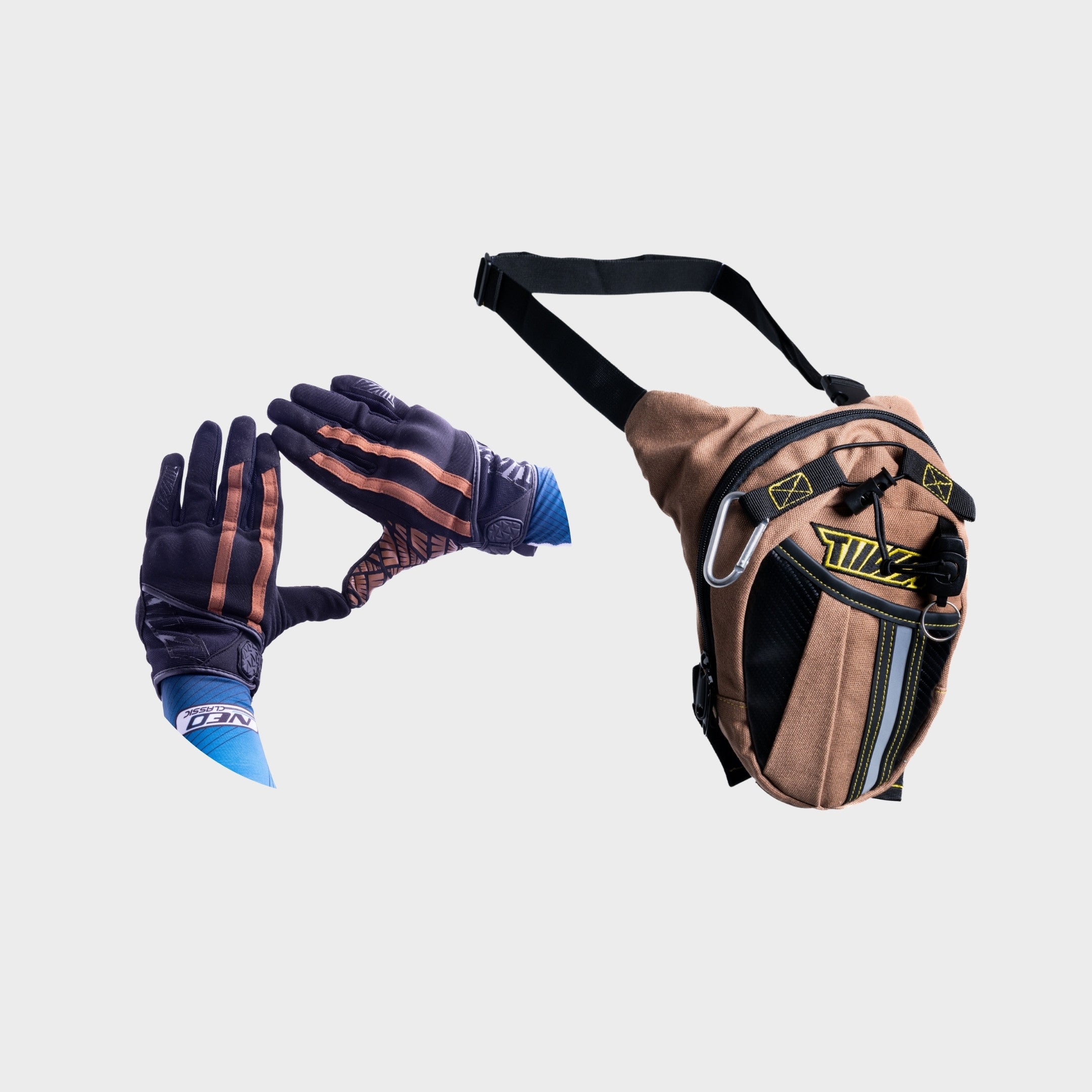 Neo Classic Street Gloves + Wingman Sandstorm Bag Combo