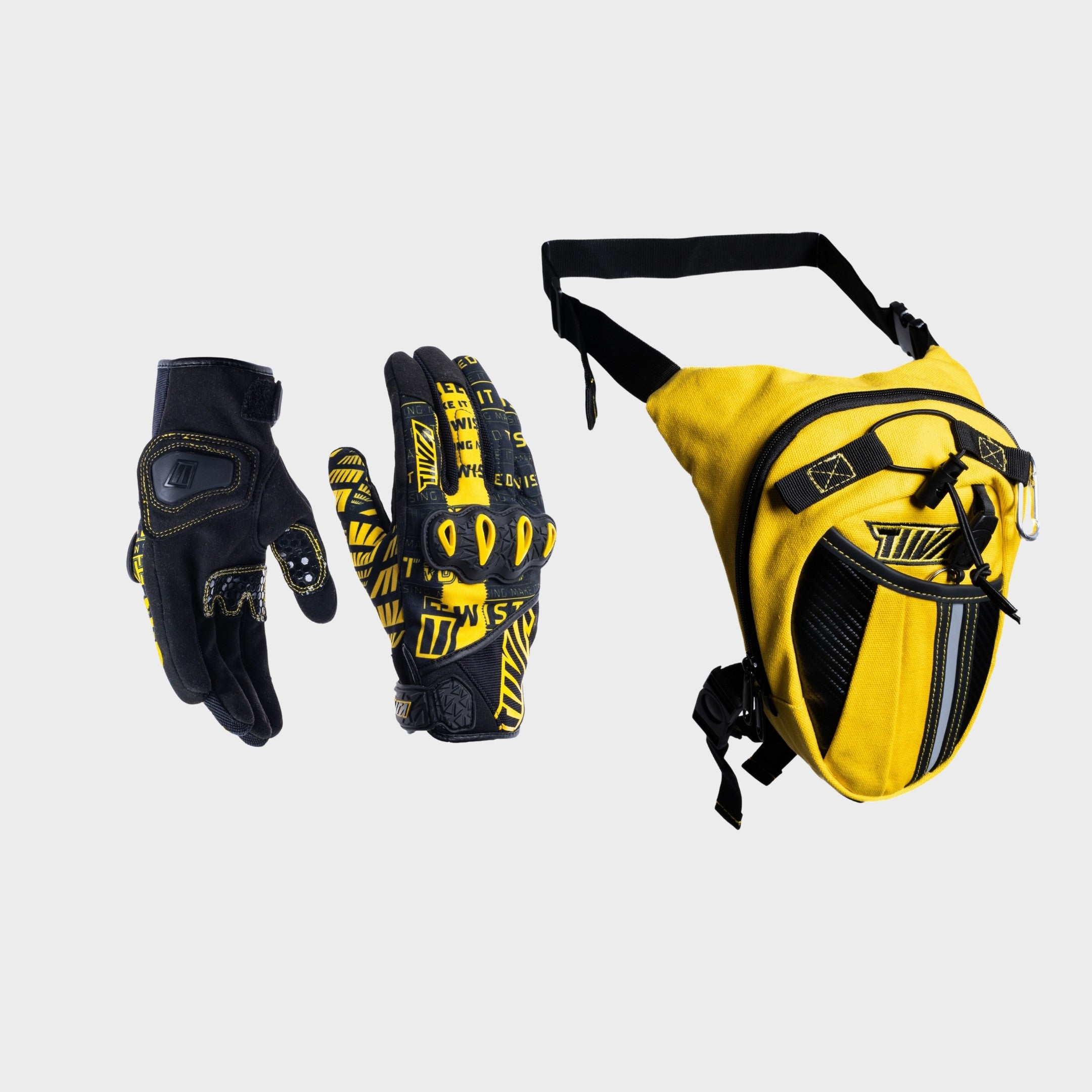 Street Gloves Twister + Wingman Yellow Bag Combo