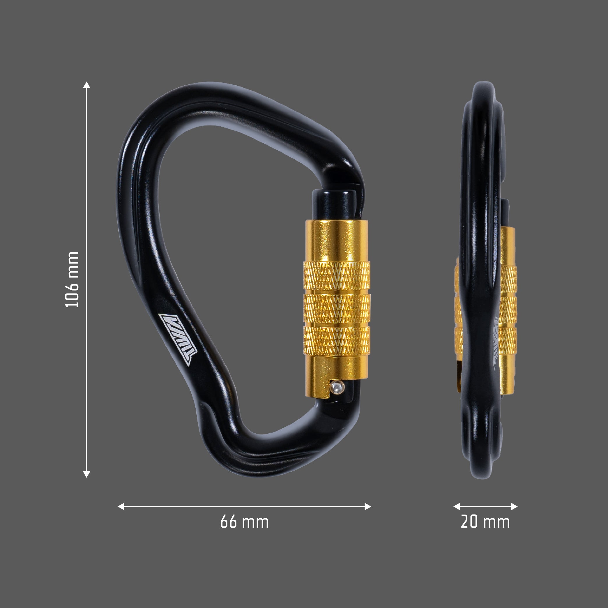 Tiivra Carabiner - Jet Black