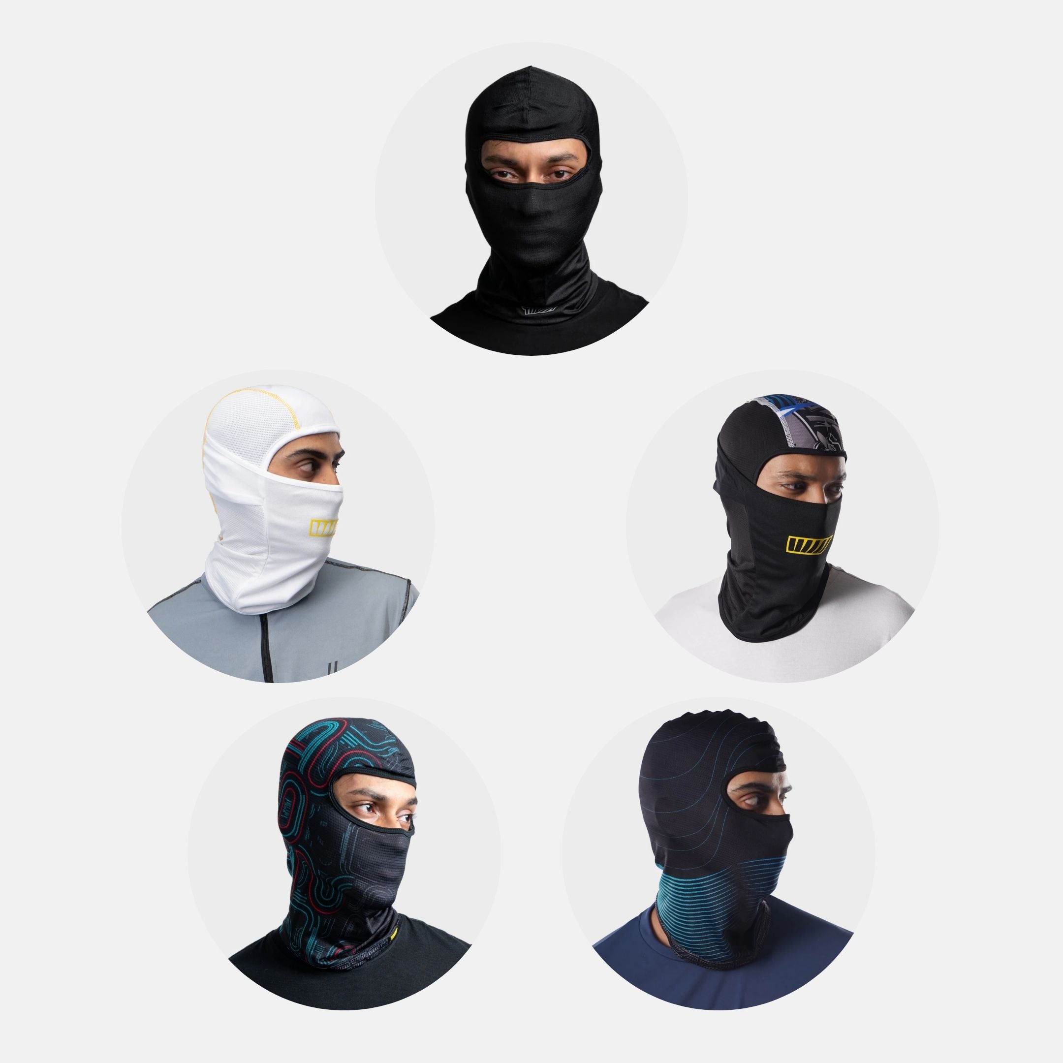 Pack of 5: Combo Balaclavas