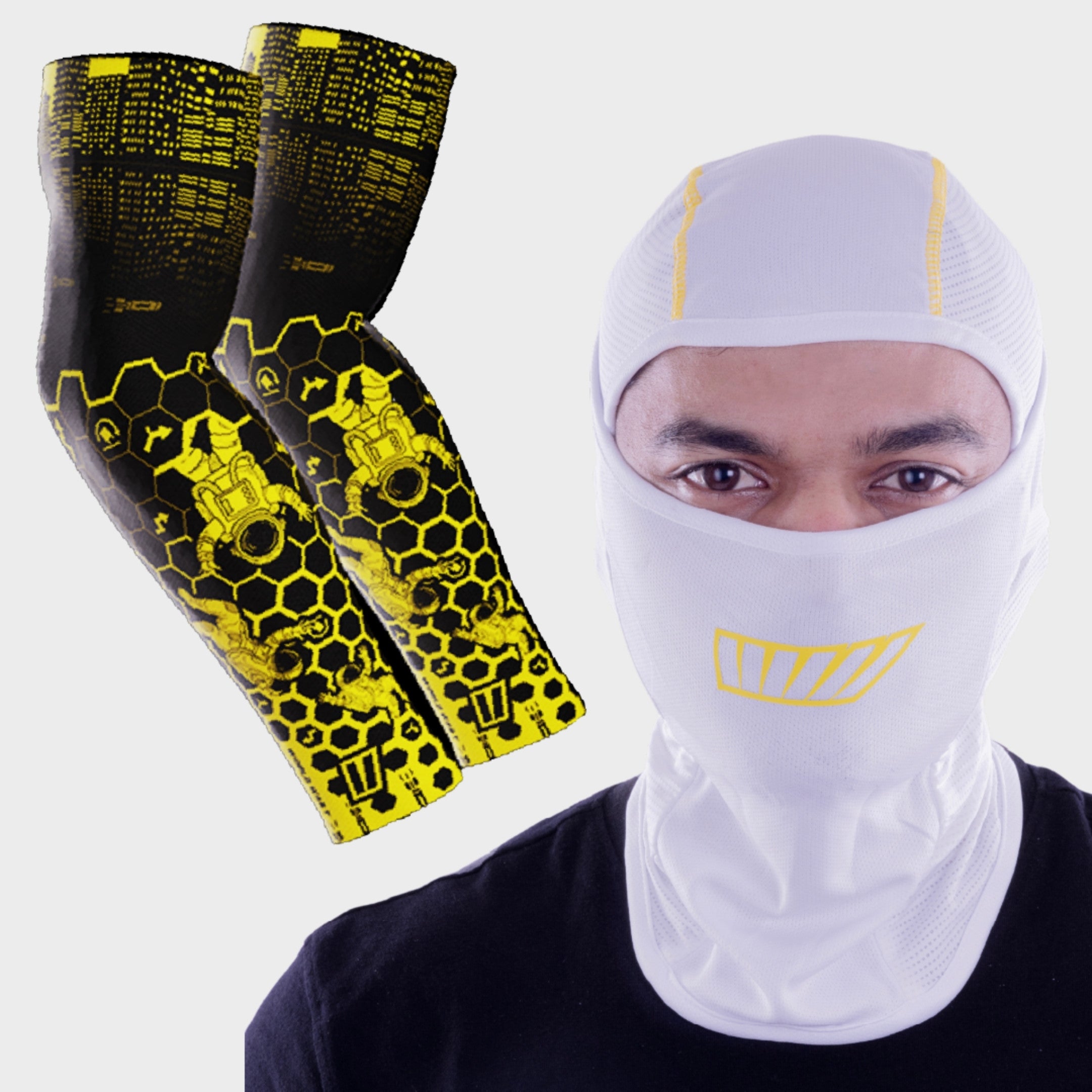 WWT Arm Sleeves + Snow Mist Multiuse Balaclava Combo